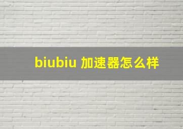 biubiu 加速器怎么样